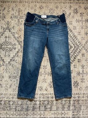 GAP Women's Dark Blue Boyfriend Maternity Jeans